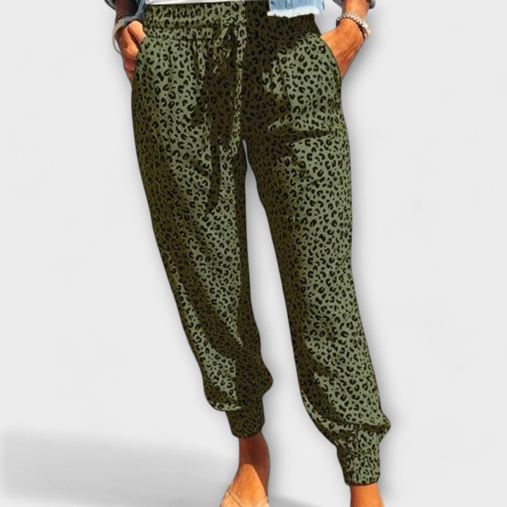 FELI | CHIC ANIMAL PRINT WIDE-LEG PANTS