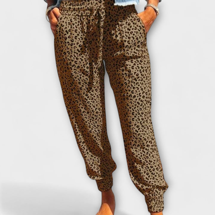 FELI | CHIC ANIMAL PRINT WIDE-LEG PANTS