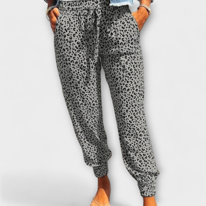 FELI | CHIC ANIMAL PRINT WIDE-LEG PANTS