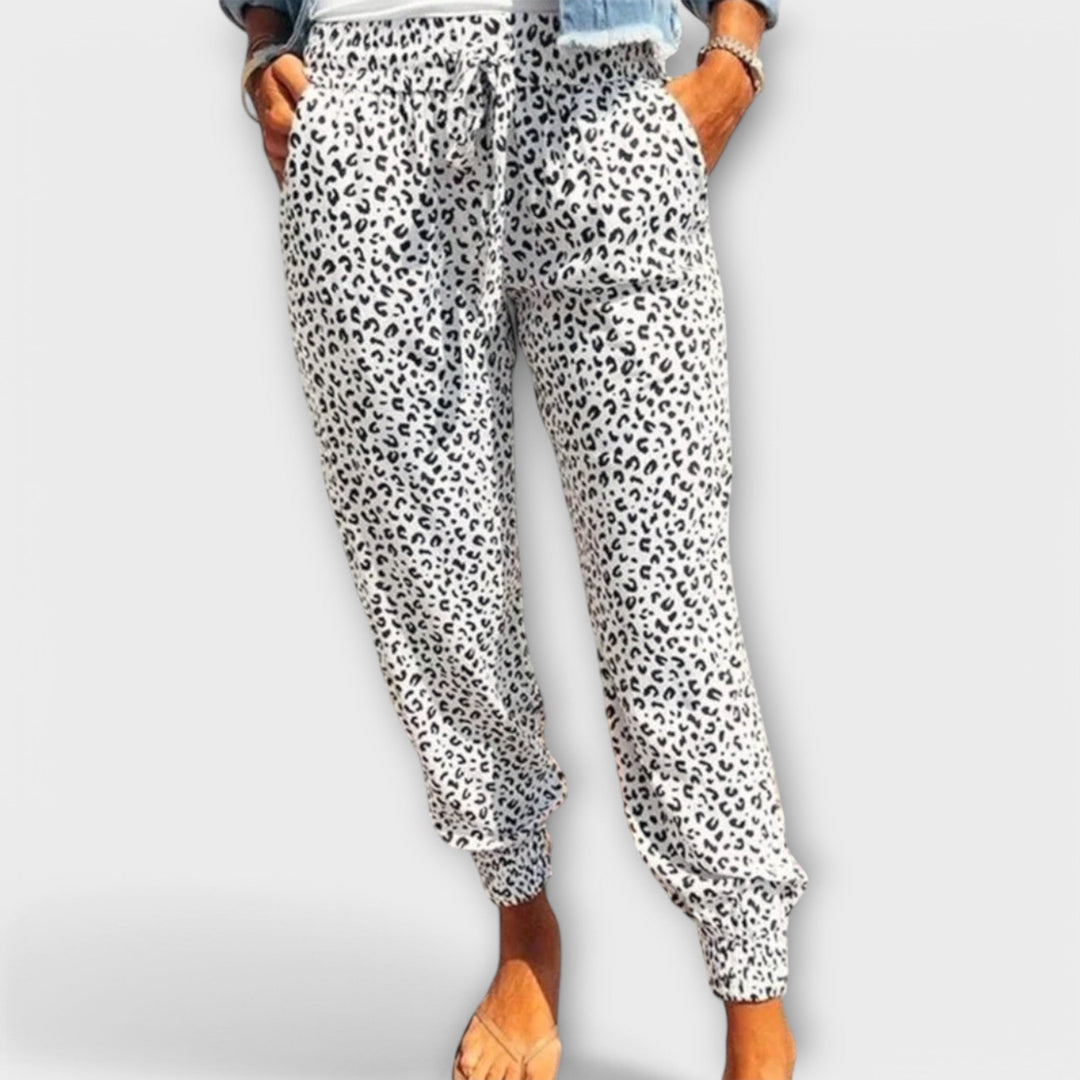 FELI | CHIC ANIMAL PRINT WIDE-LEG PANTS