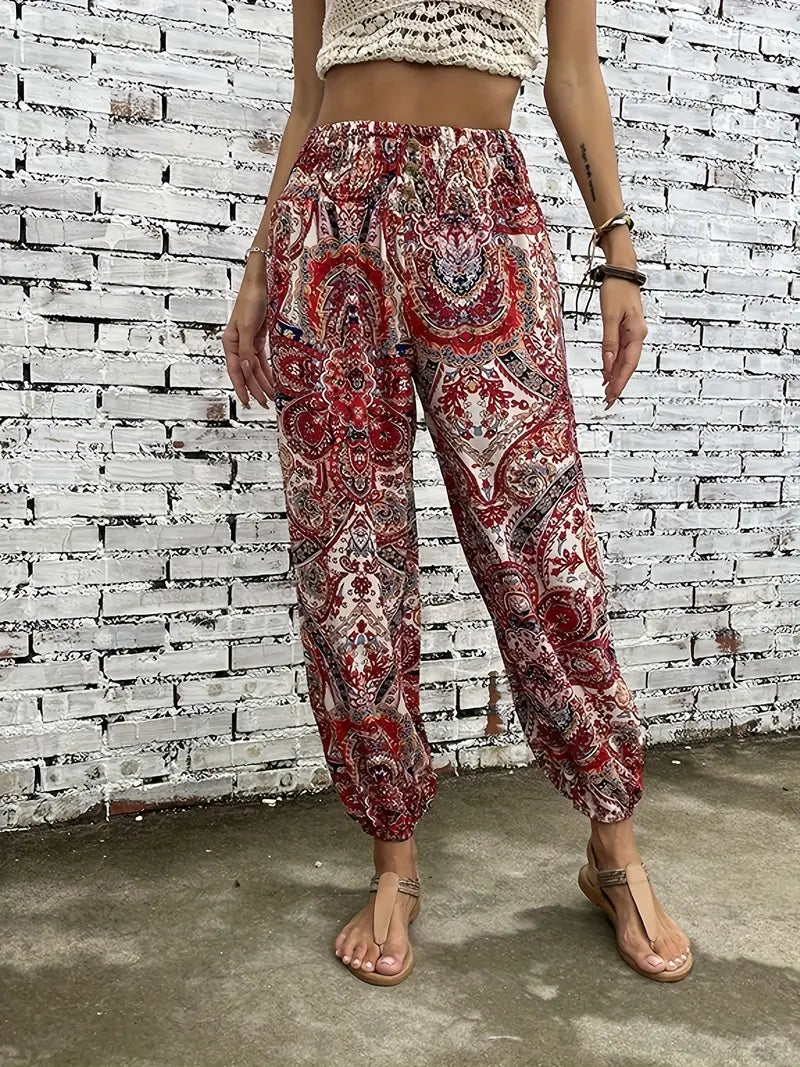 GAELLE | CHIC BOHO HIGH-WAIST SUMMER PANTS